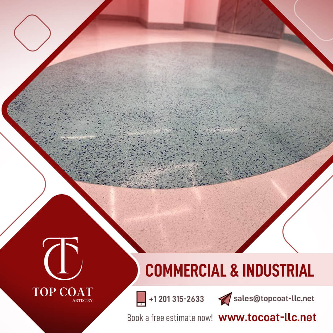 Discover the best flooring solutions for commercial buildings in New Jersey with Top Coat LLC. Our expert services include epoxy flooring, terrazzo, stamped concrete, and decorative concrete for various commercial spaces. As a leading flooring company, we specialize in durable and aesthetic options that enhance the functionality and appearance of your business premises. Whether you need flooring for a warehouse, retail space, or office, our skilled installers ensure top-quality results tailored to your specific needs. Located in Fair Lawn, NJ, we proudly serve the surrounding areas including Paramus, Ridgewood, and Paterson. With a commitment to excellence and customer satisfaction, Top Coat LLC stands out among the largest commercial flooring companies in North America. Contact us today at +1 (201) 315 2633 or email sales@topcoat-llc.net for a consultation. Elevate your commercial space with the finest flooring solutions available! Keywords: Commercial flooring New Jersey Best flooring for commercial buildings Epoxy flooring NJ Commercial flooring companies Flooring installers New Jersey Terrazzo flooring Stamped concrete Decorative concrete Industrial flooring solutions Durable commercial flooring Concrete floors for businesses Flooring options for retail spaces Office flooring solutions Fair Lawn flooring company Top Coat LLC Flooring for warehouses Commercial floor installation Concrete countertops Concrete furniture for commercial spaces Epoxy installers in NJ Commercial flooring services New Jersey flooring specialists Quality flooring for businesses Floor restoration New Jersey Customized commercial flooring solutions